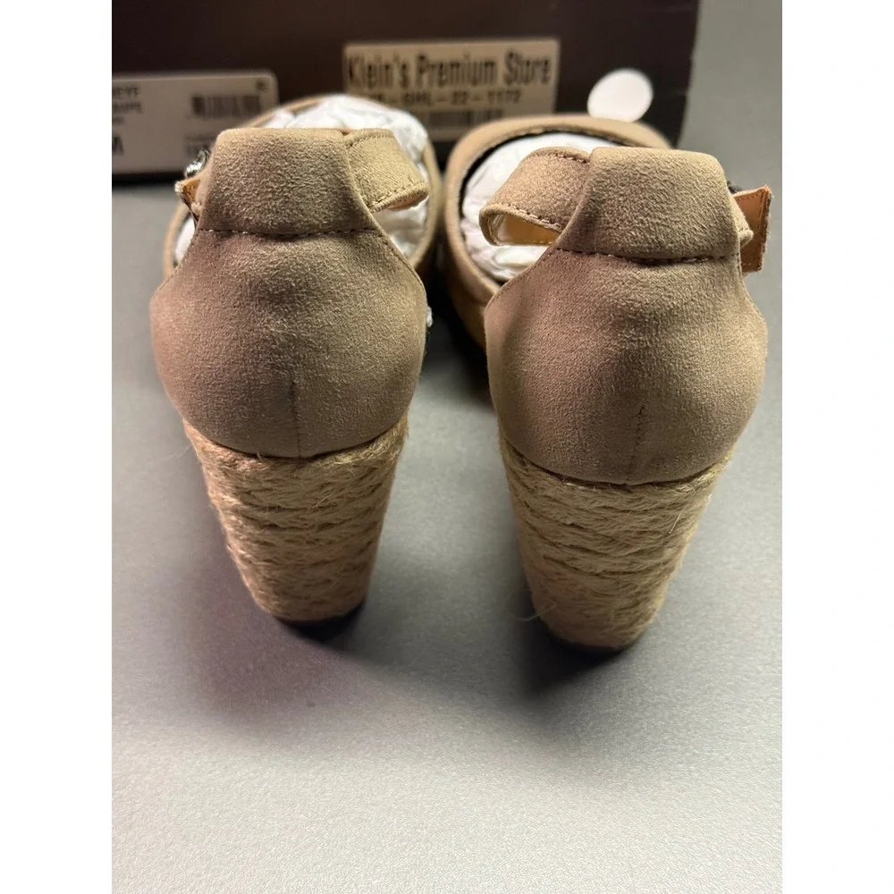 Style & Co Seleeney Light Taupe Espadrille Wedge Sandals 6M F42199